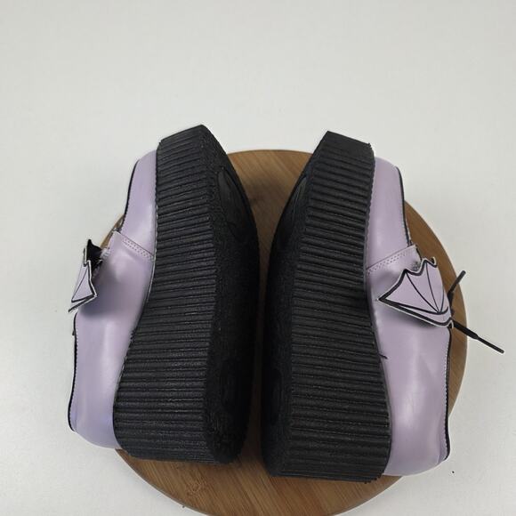Demonia Creeper Shoes Womens Size 9 Purple Bat Wing Platform Gothic Creeper-205 - Picture 9 of 15